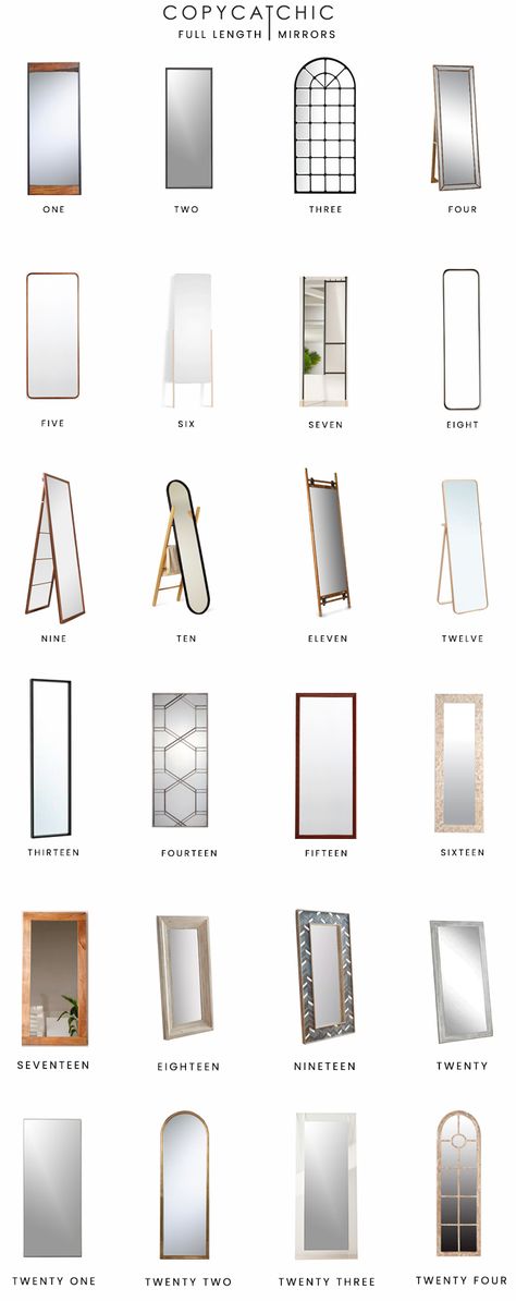 full length mirrors look for less, floor mirrors look for less, leaner mirrors look for less, copycatchic luxe living for less, budget home decor and design, daily finds, home trends, sales, budget travel and room redos Mirror Styles Decor, Full Length Aesthetic Mirror, Mirror For Room Bedrooms, Full Length Floor Mirror In Bedroom, Home Mirror Ideas, Cool Mirrors Bedroom, Room Decor With Mirror, Aesthetic Full Length Mirror, Stand Up Mirror Ideas