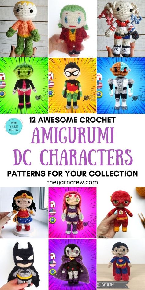 Geeky Crochet Patterns, Superhero Dolls, Awesome Crochet, Womens Crochet Patterns, Pixel Crochet, Crochet Supplies, Book Pins, Crochet Amigurumi Free, Fun Crochet Projects