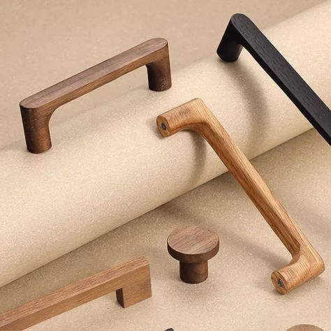 57.56 Natural Wood Pulls Handles Oak Walnut Dresser Handle Simple Kitchen Hardware Minimalism Pulls Wooden Drawer Pull Round Knob - Etsy UK Walnut Kitchen Cabinets, Wood Hardware, Wooden Drawer Pulls, Dresser Handle, Wooden Drawer, Kitchen Cabinet Pulls, Dresser Handles, Wooden Drawers, Cupboard Handles