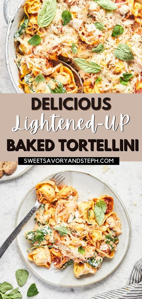 Tortellini Dinner Recipes Healthy, Healthy Baked Tortellini, Tortellini Vegetarian Recipes, Summer Tortellini Dinner Recipes, Healthy Cheese Tortellini Recipes, Macro Friendly Tortellini, Macro Friendly Tortellini Recipes, Tortellini Healthy Recipes, Shrimp Tortellini Recipes Healthy