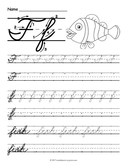 Free Printable Cursive F Worksheet Cursive Letter F, Cursive C, Cursive P, Lowercase Cursive Letters, Fun Handwriting, Cursive Letters Worksheet, Cursive Writing Practice Sheets, Handwriting Worksheet, Cursive Worksheets