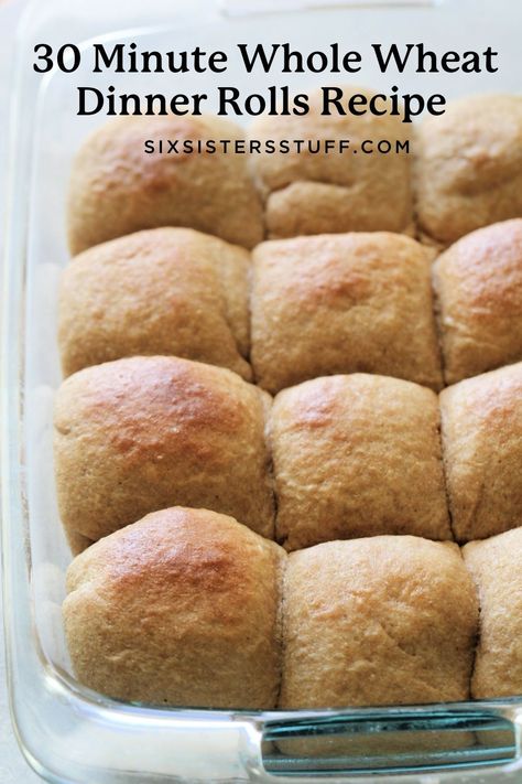 Wheat Rolls Recipe, Healthy Dinner Rolls, White Whole Wheat Flour Recipes, Healthy Dinner Rolls Recipe, Whole Grain Rolls Recipe, Whole Grain Rolls, Easy Wheat Rolls, Whole Wheat, High Altitude Dinner Rolls