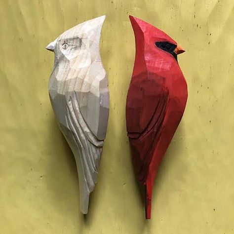 Simple Wood Carving Patterns, Wood Carving Simple, Simple Whittling Projects, Bird Carving Patterns, Whittling Patterns, Wood Carving Art Sculpture, Carved Wooden Animals, Dremel Crafts, Whittling Projects