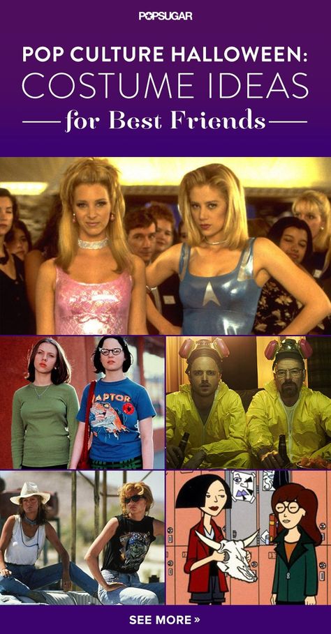 In preparation for the spooky holiday, we've rounded up some classic pairs from popular films and shows to inspire your pop culture Halloween. Celebrity Cosplay Ideas, Funny Best Friend Costumes, Funny Halloween Costumes For Friends, Dynamic Duo Costumes Friends, Best Duo Halloween Costumes, Pop Culture Halloween Costumes, Halloween Wishlist, Dynamic Duo Costumes, Friend Costumes