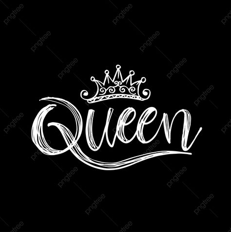 Queen Png Text, Queen Word Design, Queen Black And White, Crown Black And White, Pink Queen Wallpaper, M Words, Photography Name Logo, Queen Images, Queen Png