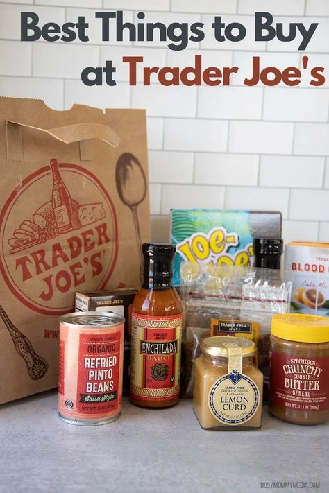 Are you a first-time Trader Joe’s shopper? These are the best things to buy at Trader Joe’s. Best Trader Joe’s Finds, Best Trader Joes Products, Trader Joes Food, Trader Joe's Products, Best Things To Buy, Trader Joe’s, Enchilada Sauce, Trader Joe, Trader Joe's