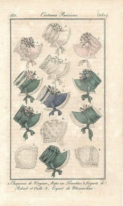 1820 Fashion, Historical Hats, Regency Era Fashion, Regency Period, Victorian Hats, Regency Dress, Antique Hats, Regency Fashion, Regency Era