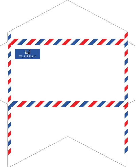 Airmail Envelopes Printable, Envelope Template Printable, Airmail Envelopes, Mail Art Envelopes, طابع بريدي, Printable Envelope, Pocket Letter, Diy Envelope, Printable Stationery