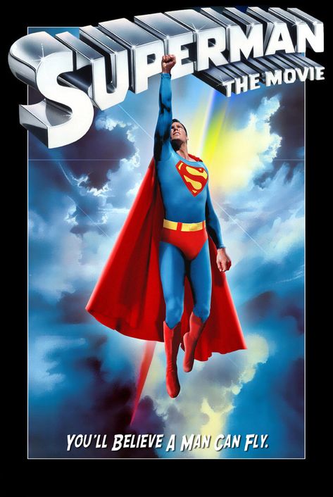 Superman the Movie Superman The Movie, Superman Poster, Christopher Reeve Superman, Superman Artwork, Superman Movies, Superman Family, Superman Art, Christopher Reeve, I Love Cinema