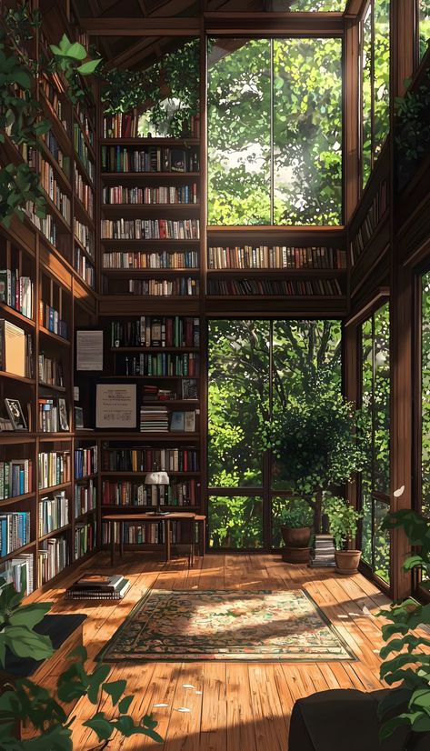 Luxury library room