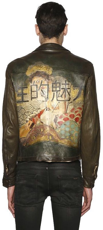 Hand Painted Leather Motorcycle Jacket Cool Jackets For Men, Hand Painted Leather Jacket, Painted Leather Jacket, Leather Jacket Men Style, Painted Jacket, Leather Jacket Style, Hand Painted Leather, Real Leather Jacket, Jackets Men Fashion