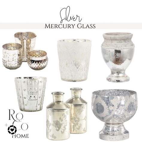 Mercury Vases, Refresh Home, Mercury Glass Vase, Styling Home, Silver Vase, Round Vase, Silver Decor, Glass Vases, Neutral Decor