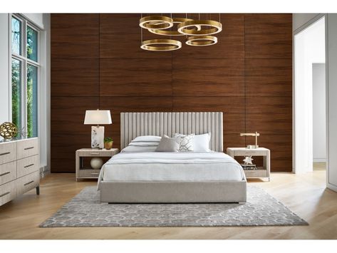 Modern Decker Queen Wall Bed | Universal Furniture High Headboard Bed, Oversized Headboard, Ultimate Bedroom, White Wood Wall, Tufted Bed, Wall Bed, Furniture Modern, Universal Furniture, Panel Bed