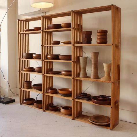 Open Shelving Units, Beach Cabin, Free Standing Wall, Danish Furniture, Douglas Fir, Wall Unit, Mid Century Furniture, Danish Modern, Upcycled Furniture