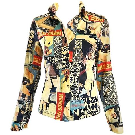 Preowned Amazing 1970s Novelty Print 50s Themed Long Sleeve Button... (685 CAD) ❤ liked on Polyvore featuring tops, blouses, beige, shirt blouse, long sleeve blouse, patterned button up shirts, long-sleeve shirt and button up shirts 70s Shirts For Women, Long Collar Shirt, 1970s Vintage Fashion, Label Inspiration, Patterned Button Up Shirts, Vintage Blouses, Beige Long Sleeve, Mod Print, Fitted Blouse