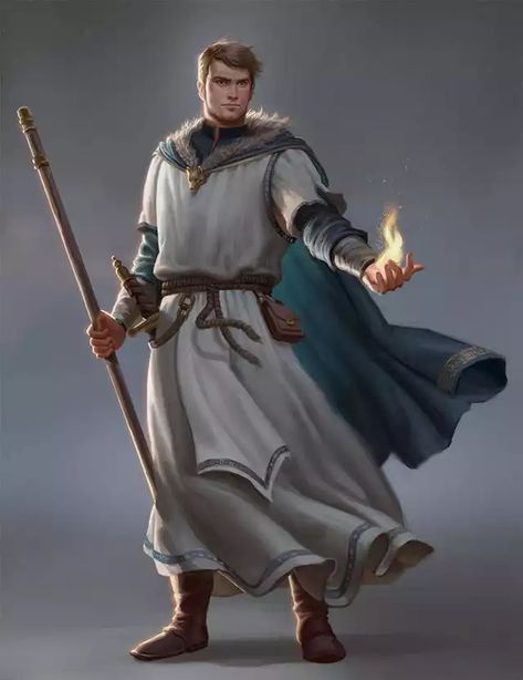 https://i.imgur.com/FKQTxUd_d.webp?maxwidth=640&shape=thumb&fidelity=medium Dnd Cleric, Fantasy Wizard, Illustration Fantasy, Heroic Fantasy, Fantasy Magic, Human Male, Dungeons And Dragons Characters, Medieval Clothing, Fantasy Male