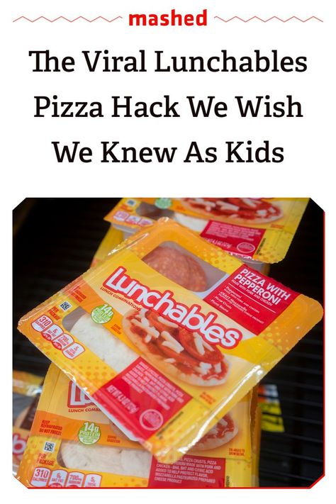 Do you find sprinkling cheese on Lunchables pizzas fun or frustrating? There's a viral hack that makes this process easy, and we sure wish we knew it as kids. #Lunchables #FoodHacks Lunchables Pizza, Pizza Hacks, Fage Yogurt, Lunchtime Meals, Kraft Cheese, Kids Pizza, Processed Meat, Pizza Sauce, School Lunch