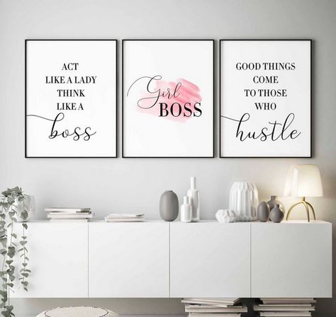 Boss lady printable Rose Gold Room Decor, Rose Gold Rooms, Eyelash Decor, Gold Room Decor, Blush Decor, Women Boss, Gold Rooms, Girl Bedroom Walls, Paris Decor