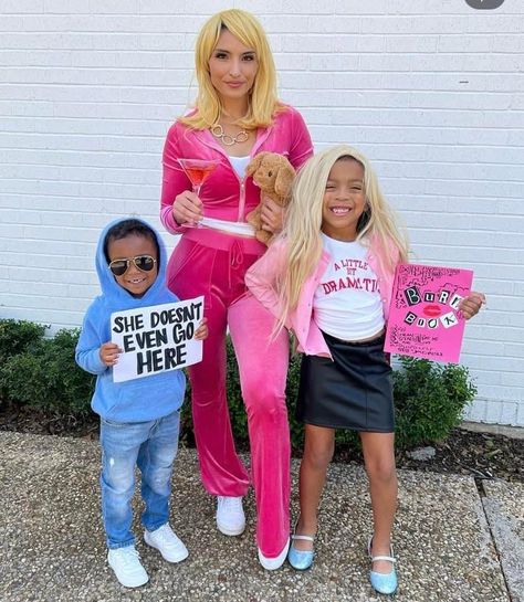 Family Halloween Costumes Of 3, The Proud Family Halloween Costumes, Mom And Daughters Costumes, Mom And 2 Daughters Halloween Costume, 3 Kid Halloween Costume Ideas, Sister Sister Halloween Costumes, Diy Family Halloween Costumes With Baby, Barbie Family Halloween Costumes, Halloween Costumes For Family Of Three