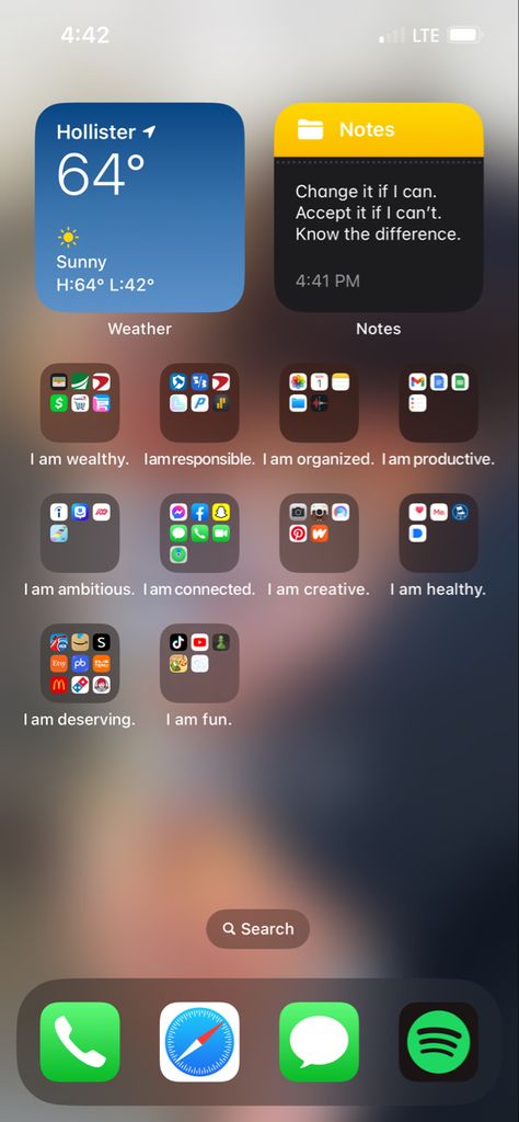 App Folders As Affirmations, Homescreen Folder Names, How To Sort Your Apps On Phone, Organized Apps On Iphone, Apps To Help Organize Your Life, App Folder Name Ideas, Organization Affirmations, Organization Apps Iphone, Folder Names Ideas