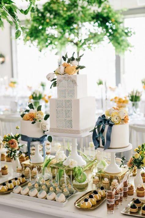 Amalfi Coast-Inspired Bridal Shower - WedLuxe Magazine Italian Bridal Showers, Love In Full Bloom, Lemon Centerpieces, Production Planning, Love Is In Bloom, Lemon Themed Bridal Shower, Italian Theme, Bridal Shower Inspo, Amalfi Coast Wedding