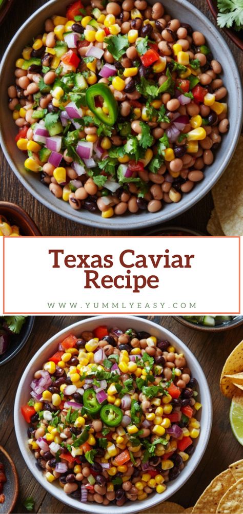 Texas Caviar Recipe - Yummly Easy Texas Caviar Recipe, Texas Caviar, Caviar Recipes, Colorful Vegetables, Holiday Cooking, Grilled Meat, Grilled Chicken, Get Healthy, Holiday Recipes