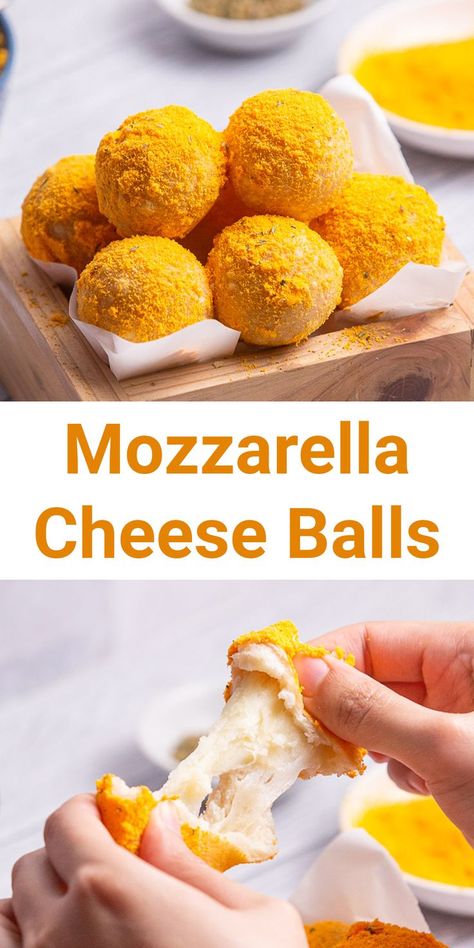 What words come into your mind when you hear Korean Mozzarella cheese balls? Yes, same here! cheesy and crispy. Korean mozzarella cheese balls are comfort food, it has a delicious texture with creamy cheesy melty inside and crispy outside. What I love about this snack is incredibly easy to make, and you can stock these cheese balls in the refrigerator for quick snacks. This snack can be served on any occasion. Korean Cheese Balls Recipe, Korean Cheese Balls, Easy Snacks To Sell, How To Make Cheese Balls, Salty Recipes Snacks, Easy Snacks Salty, Korean Snacks Recipe, Cheese Balls Recipe Easy, Crispy Cheese Balls