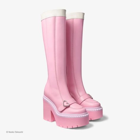 Jimmy Choo x Pretty Guardian Sailor Moon Jimmy Choo Sailor Moon, Sailor Moon Boots, Pink Platform Boots, Muses Shoes, Fashion Collection Inspiration, Sailor Chibi Moon, Moon Boot, Chibi Moon, Fashion Themes