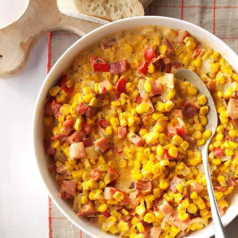 Sweet Onion Creamed Corn Easter Dinners, Creamed Corn Recipes, Cream Corn, Corn Recipe, Corn Casserole, Creamed Corn, Grandmas Recipes, Corn Recipes, Potluck Recipes