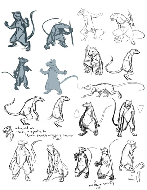 Character Sillouhette, Rat Oc Art, Rat Dnd Character, Rat Concept Art, Dnd Ratfolk, Rat Drawing Reference, How To Draw Anthropomorphic Animals, Rat Fursona, Rat Character Design