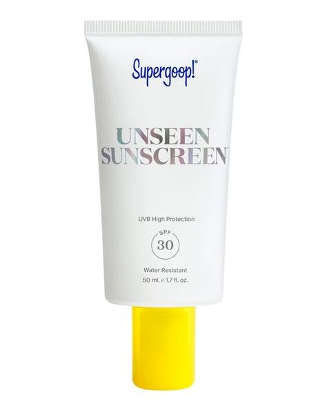 Supergoop Unseen Sunscreen, Unseen Sunscreen, Dermatologist Doctor, Best Vitamin C, Physical Sunscreen, Red Algae, Best Sunscreens, Cream For Dry Skin, Chemical Formula