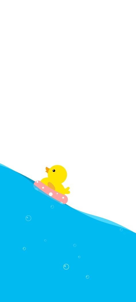 Rubber Duck Wallpaper, Duck Wallpaper Aesthetic, Animated Photos, Duck Wallpaper, Rubber Duck, Wallpaper Aesthetic, Light Blue, Illustrations, Toys