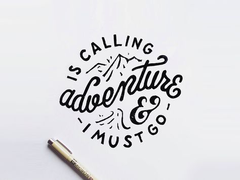 Adventure  by Mark van Leeuwen Logo Voyage, Inspiration Typographie, Adventure Is Calling, Monogram Logos, Etiquette Vintage, Beautiful Lettering, Lettering Inspiration, Types Of Lettering, Lettering Typography