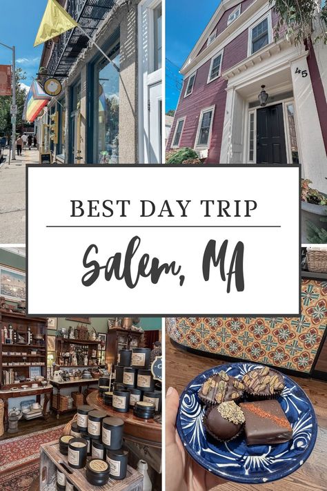 Salem is hands down one of my favorite cities in the USA! A day trip to Salem, MA is the perfect way to get a taste of what this city has to offer. Click through for the perfect itinerary for your day trip to Salem, MA. Salem Ma Outfits, Salem Day Trip From Boston, Top Things To Do In Salem Ma, Day Trip To Salem Ma, Half Day In Salem Ma, Salem Vacation, Trip To Salem Ma, 1 Day In Salem Ma, Must See In Salem Ma