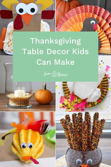 Thanksgiving is a festive holiday. Besides the food, it's an appropriate event to remember thankfulness. Working on crafts together is a great time to spark a discussion about being thankful. These easy centerpieces will liven up any Thanksgiving table and allow your kids to help participate in the celebration. #thanksgivingtable #thanksgivingcrafts #thanksgivingcraft #kidscrafts #craftsforkids #thanksgiving #thanksgivingtabledecor #thanksgivingdecor #thanksgivingdecorations Thanksgiving Craft Centerpieces For Kids, Thanksgiving Craft Table Decor, Thanksgiving Centerpieces Diy Preschool, Toddler Thanksgiving Table Decorations, Kids Thanksgiving Crafts For The Table, Diy Kids Thanksgiving Centerpiece, Toddler Thanksgiving Centerpiece Craft, Thanksgiving Center Piece For Kids, Kid Thanksgiving Table