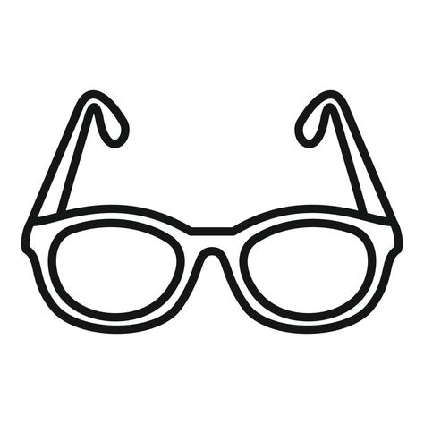 Glasses Template, Glasses Cartoon, Glasses Clipart, Spectacles Illustration, Sunglasses Clip Art, Outline Images, Eye Test, Black And White Cartoon, Anime Reccomendations