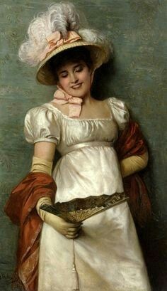 Regency Paintings, Fair Maiden, Regency Era Fashion, William Adolphe Bouguereau, Regency Dress, Regency Fashion, Regency Era, Historical Art, Pride And Prejudice