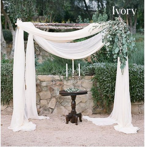 Wedding Arch Fabric, Backyard Christmas, Draping Wedding, Mitzvah Decor, Fabric Drape, Aisle Runners, Romantic Backdrop, Draping Fabric, Backdrop Photography