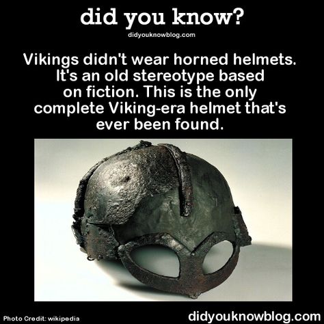 Viking Facts, Horned Helmet, Viking Quotes, Viking Helmet, Trivia Facts, History Facts Interesting, Did You Know Facts, Viking History, Interesting History