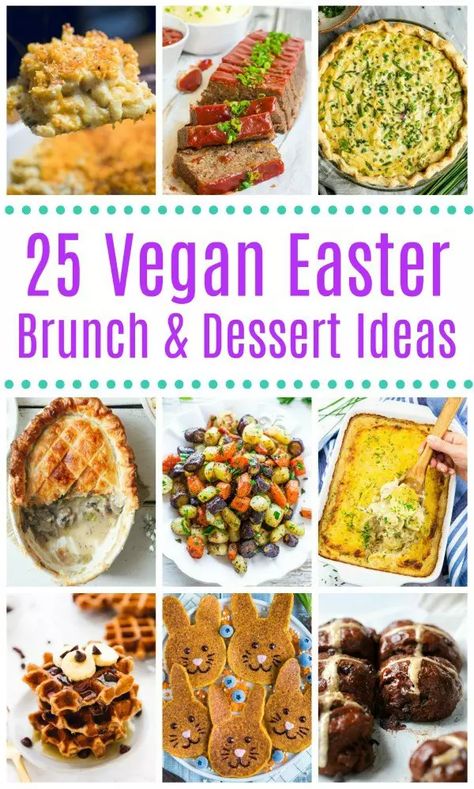 Easter Brunch Vegetarian, Vegan Easter Recipes Dinners, Vegan Easter Brunch Recipes, Vegan Easter Breakfast, Plant Based Easter Recipes, Easter Brunch Dessert Ideas, Vegan Brunch Ideas For A Crowd, Foods For Easter, Ostara 2024