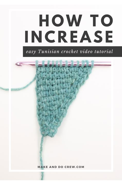 Tunisian Crochet Shawl, Make And Do Crew, Tunisian Crochet Pattern, Tunisian Crochet Patterns, Tunisian Crochet Stitches, Crochet Triangle, Make Do, Crochet Stitches Video, Crochet Afghans