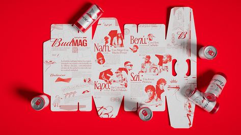 Get ready to drink up BudMag Latin American Music, Beer Packaging, Beer Coasters, Beer Brands, Brand Color Palette, Dirty Martini, Music Magazines, Printing Business, Print Magazine