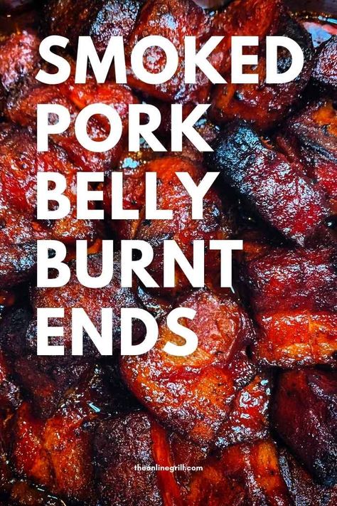 Smoked Pork Belly Burnt Ends, Bbq Party Appetizers, Barbecue Party Food, Pork Burnt Ends, Smoked Pork Belly, Honey Barbecue Sauce, Pork Belly Burnt Ends, Grill Ideas, Barbeque Recipes