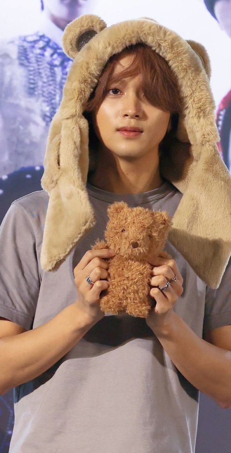 Haechan Fullsun Cute, Nct Album, Bear Outfits, Bear Doll, Kpop Boy, Future Husband, Korean Singer, Pop Group, Boyfriend Material