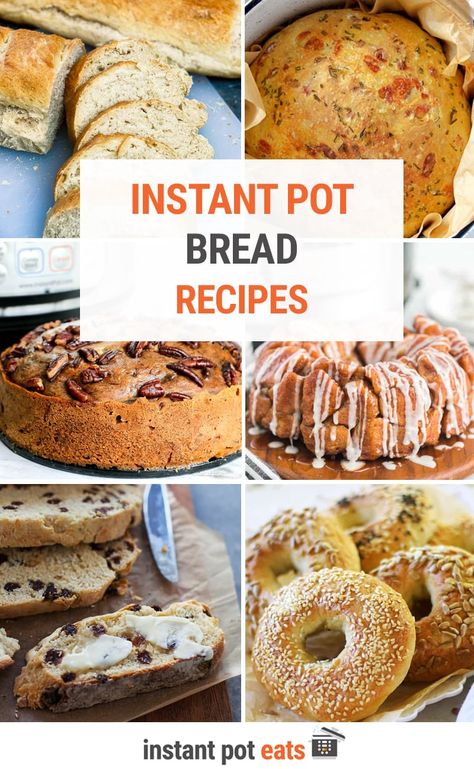 Instant Pot Bread Recipes, Dutch Oven Sourdough, Instant Pot Bread, Garlic Monkey Bread, Pot Bread, Bread Dinner, Banana Bread Pudding, Knead Bread Recipe, Homemade Bagels