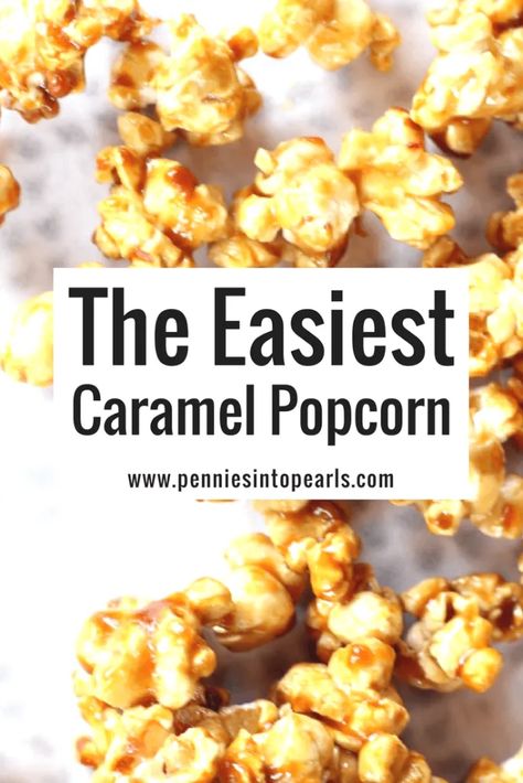 Diy Caramel Popcorn Easy, Carmel Popcorn Recipe, Best Caramel Popcorn, Baking Envy, Caramel Popcorn Recipe Easy, Easy Caramel Popcorn, Candy Substitutes, Popcorn Flavours, Jello Popcorn