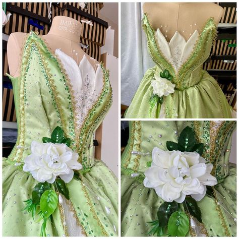 Never enough 💚💚💚 It will never be enough of Tiana pictures😍 . Available for sale . . . . #tiana #princesstiana #princesscrown… | Instagram Princess Tiana Costume, Princess Tiana Dress, Tiana Wedding, Princess Tiana Birthday Party, Tiana Costume, Princess Sweet 16, Tiana Dress, Sweet 16 Outfits, Green Ball Gown