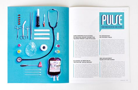 Kansas Medicine + Science on Behance Medical Magazine, Layout Editorial, Typography Magazine, Layout Magazine, Kansas University, Design Grid, Medical Journal, Magazine Layouts, Editorial Design Layout