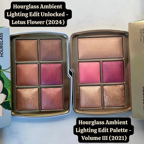 Let’s compare my entire Hourglass palette collection against the new 2024 palettes - Part One (save this post for the future) Hourglass & Barneys New York Ambient Lighting Edit - Volume 3 (2024) Finishing Powder Eternal Light Blush Lucid Glow Blush Mood Exposure Highlighter Infinite Strobe Light Bronzer Lunar Bronze Hourglass Ambient Lighting Edit Unlocked - Lotus Flower (2024) Highlighter Gilded Strobe Light Blush Desert Flush Finishing Powder Eternal Light Highlighter Radiant Ro... Hourglass Palette, Eternal Light, Hourglass Ambient, Strobe Light, Finishing Powder, Strobe Lights, Barneys New York, Strobing, Ambient Lighting