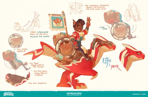 Nicholas Kole en X: "Another key hero NPC from Project Dragon was Effie and her mount and best friend, Pacer. Effie is a courier and founder of the Red Wyverns, dedicated to connecting folks across the changeable landscape of the Inner Lands by mail. Tuning her chair/saddle in was a great puzzle https://t.co/tdVQS6hLnt" / X Nicholas Kole, Pixiv Fantasia, Team Lead, Hand Painted Textures, Key Art, Storyboard Artist, Cloud Shapes, The Revenant, Character Design References